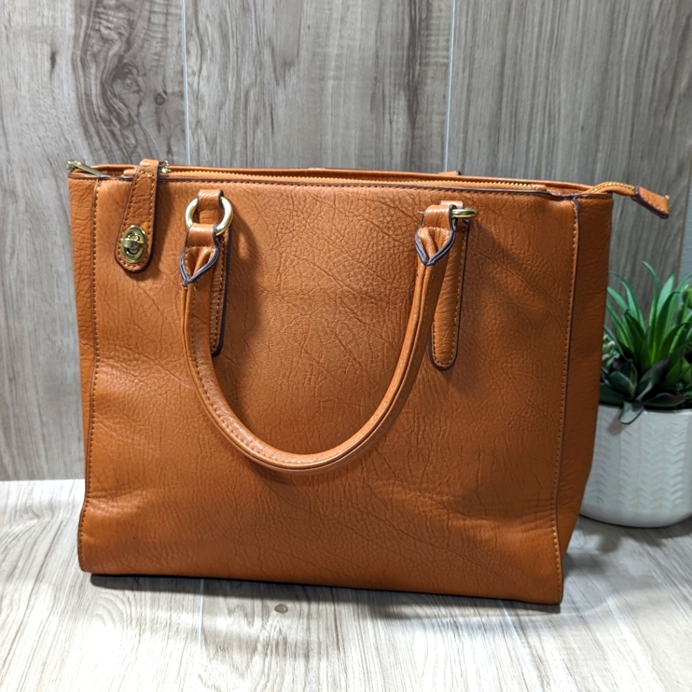 CLEARING OUT! Charming Charlie Cognac Large Tote Handbag